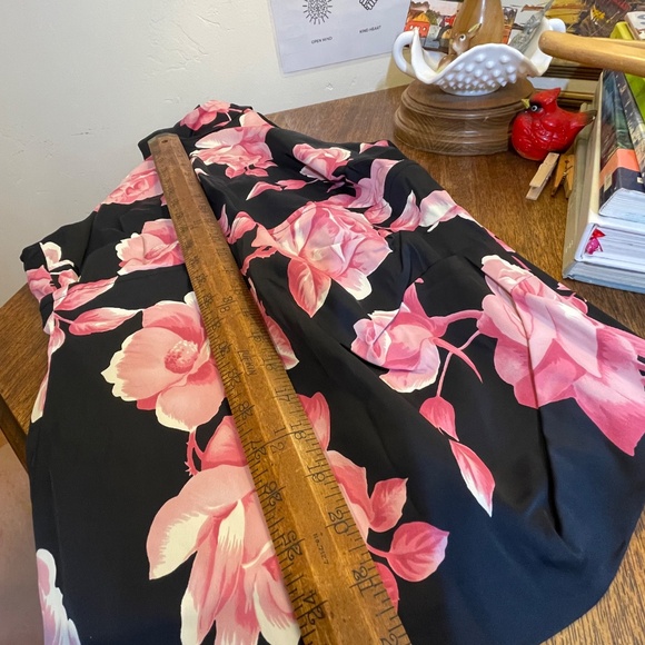 KAREN MILLEN Oriental Chinese Pink Floral Halter Top US 10 - Picture 11 of 12